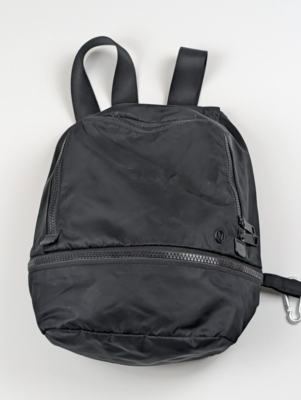 Lululemon Mini Backpack Black Nylon Athleisure Clean Fit Quiet Luxury Daypack - Picture 10 of 10